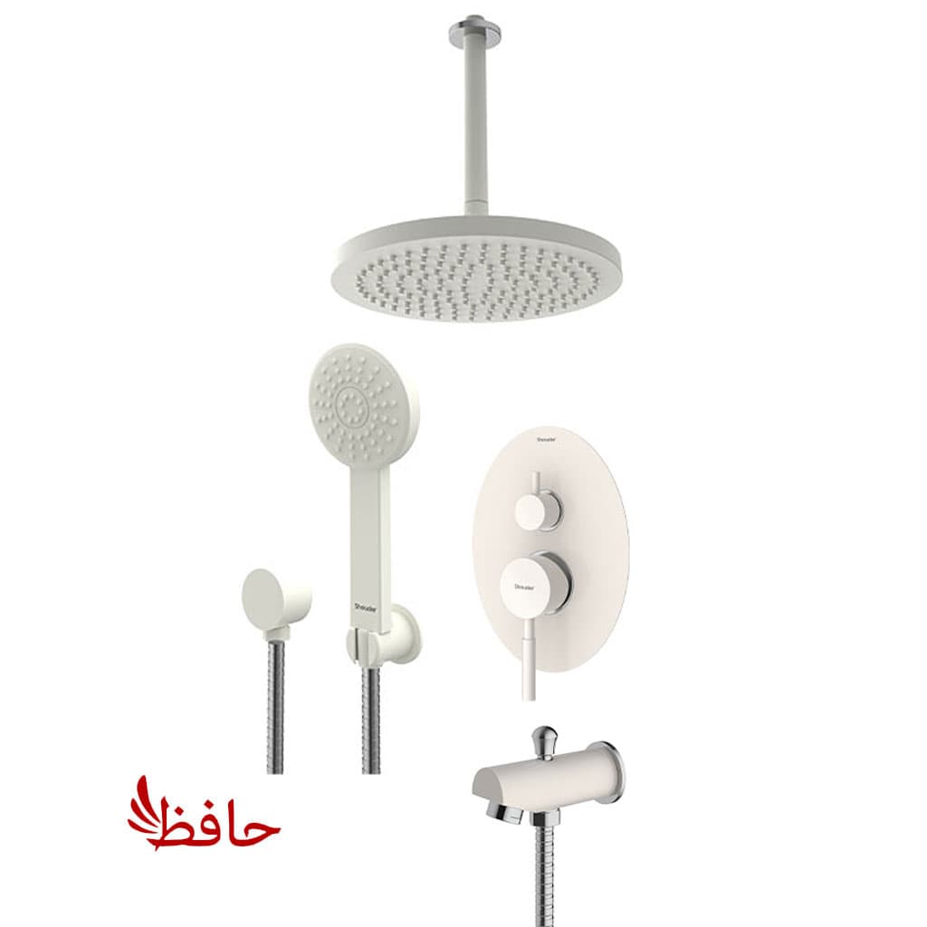 شیر حمام توکار شودر مدل روگن شیری کروم تیپ 4 — تصویر ۲