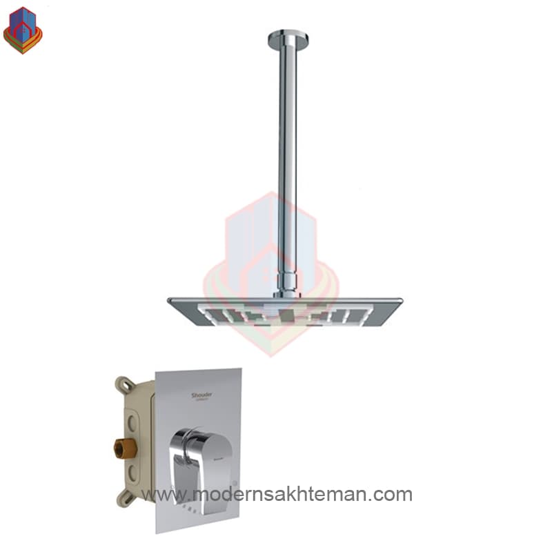 شیر حمام توکار شودر مدل رومر کروم تیپ 1