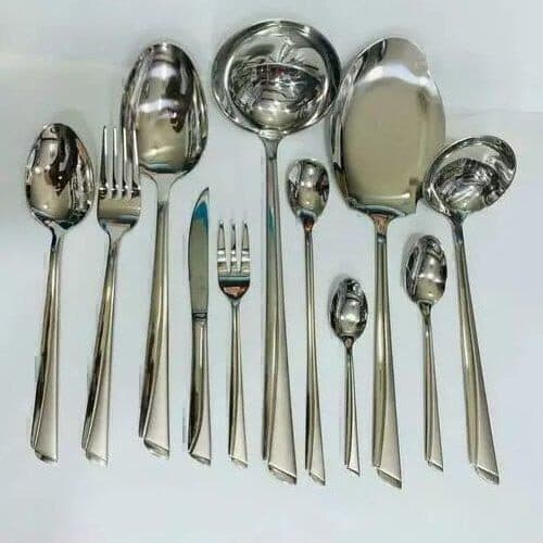 سرویس قاشق چنگال 24 نفره یونیک طرح ناخنی 144 پارچه