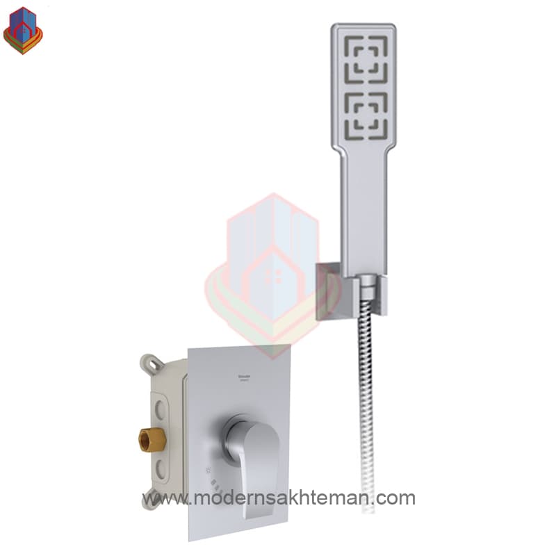 شیر حمام توکار شودر مدل رومر کروم مات تیپ 2