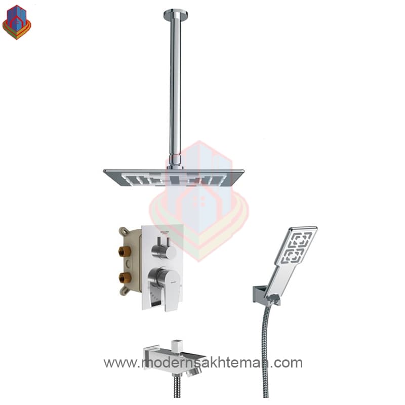 شیر حمام توکار شودر مدل رومر کروم تیپ 4