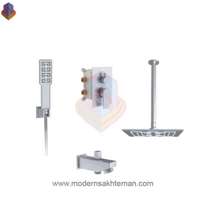 شیر حمام توکار شودر مدل رومر کروم مات تیپ 4