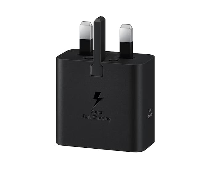 آداپتور شارژ فوق سریع سامسونگ 25 وات رنگ سفید | Super Fast Charging USB-C white — تصویر ۲