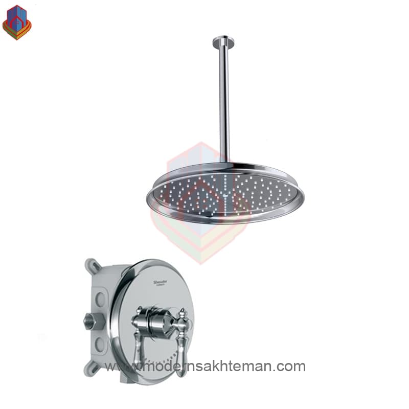 شیر حمام توکار شودر مدل زیگموند کروم تیپ 1