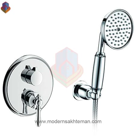 شیر حمام توکار شودر مدل زیگموند کروم تیپ 2