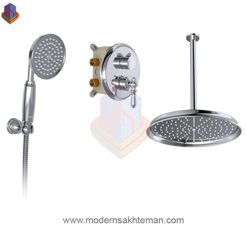 شیر حمام توکار شودر مدل زیگموند کروم تیپ 3