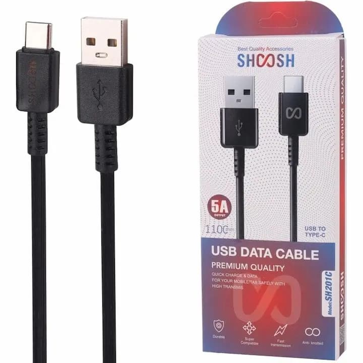 کابل تایپ سی فست شارژ 5 آمپر شوش SH201C