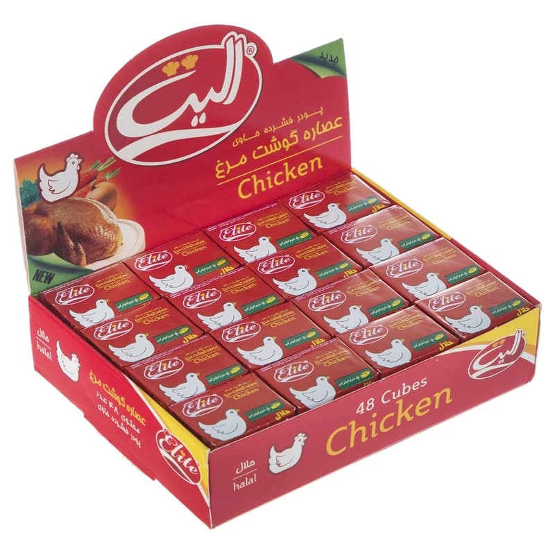 عصاره گوشت مرغ الیت بسته ۸ عددی