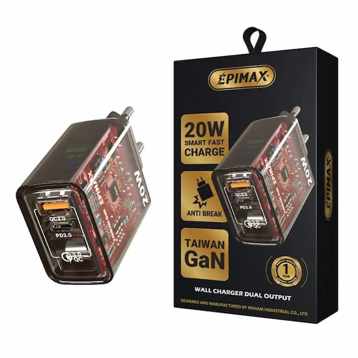 آداپتور EPIMAX EU-149 USB+PD 20W