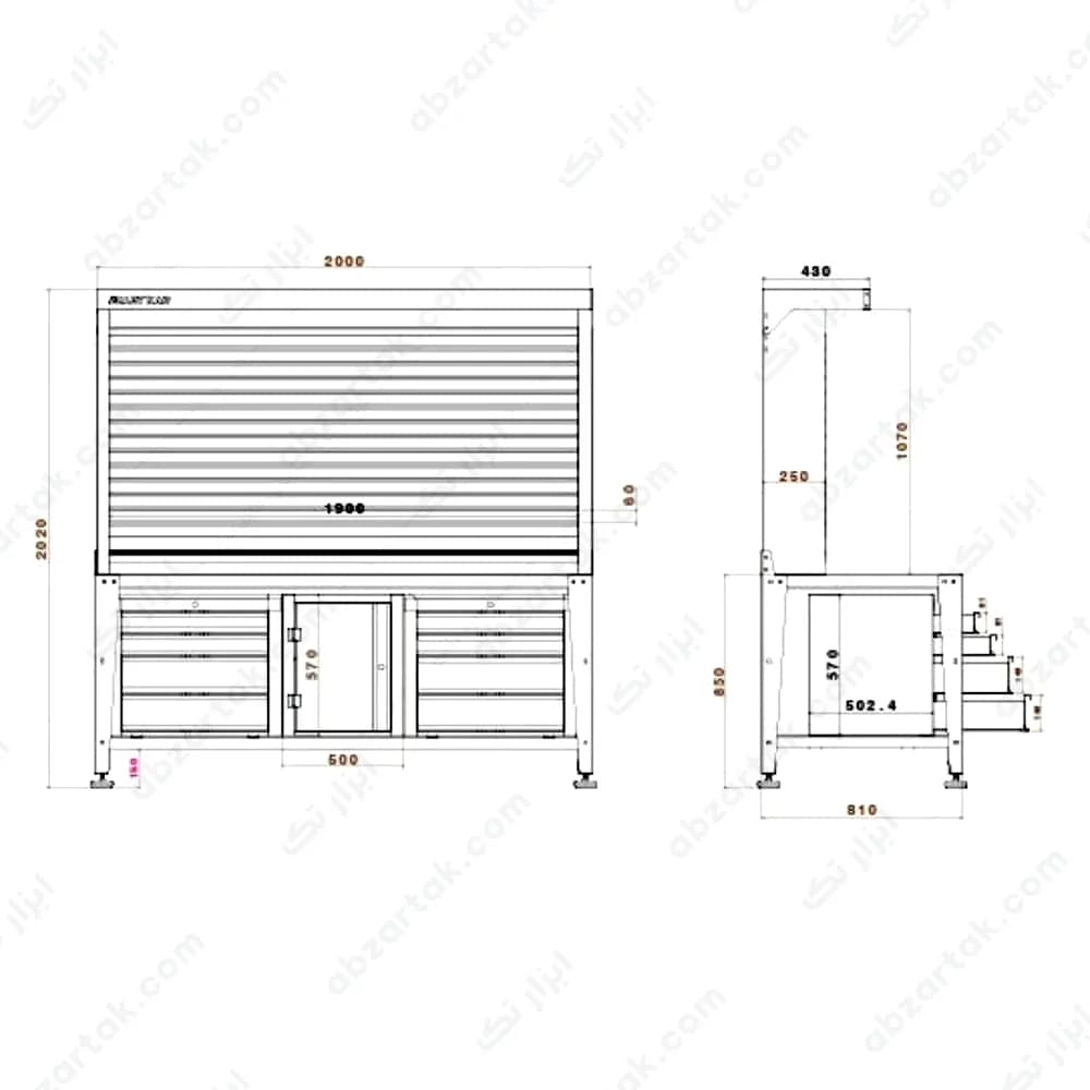 میز کار کارگاهی مدل D-C801-L — تصویر ۳