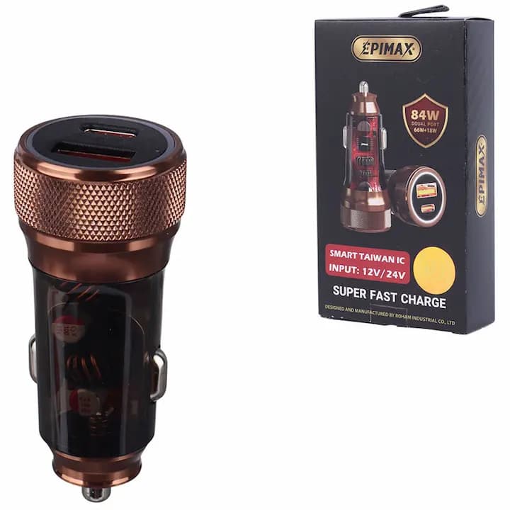 شارژر فندکی EPIMAX EU-157 USB+PD 84W