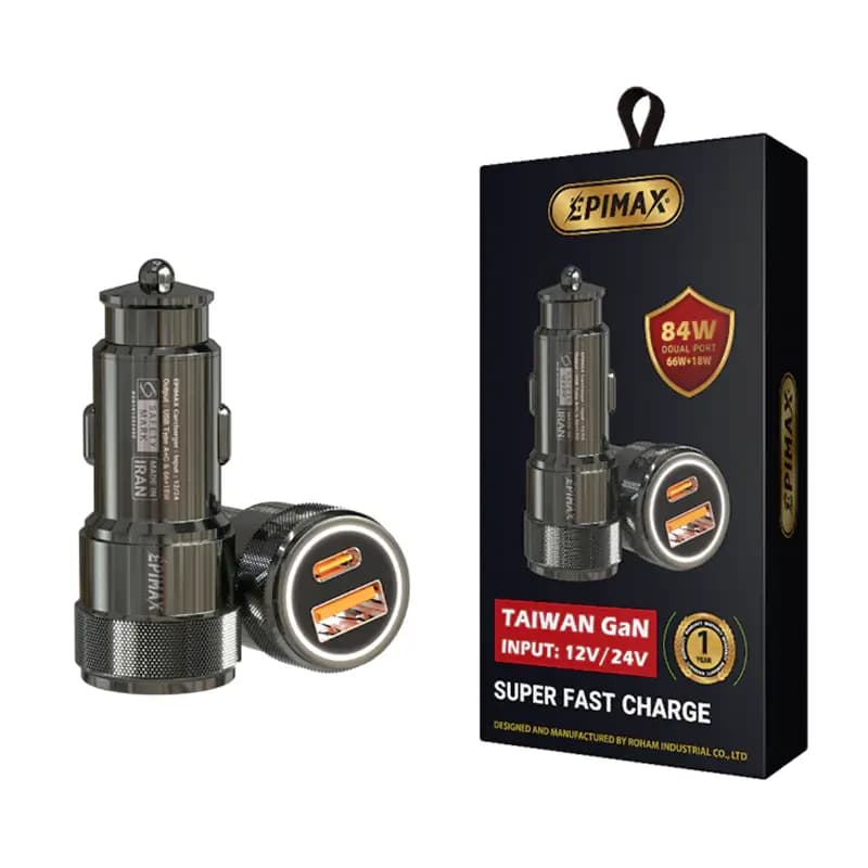 شارژر فندکی EPIMAX EU-159 USB+PD 84W — تصویر ۲