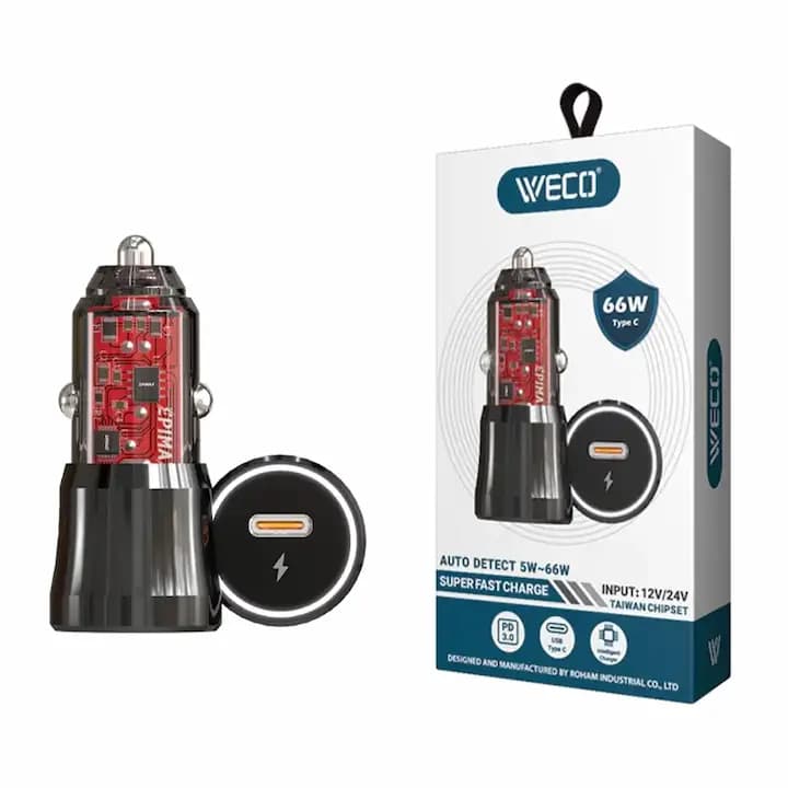 شارژر فندکی WECO 23 PD 66W
