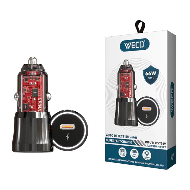 شارژر فندکی WECO 23 PD 66W — تصویر ۲