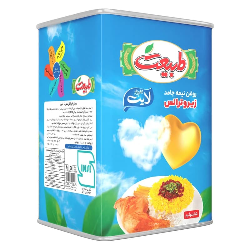 روغن نیمه جامد زیرو ترانس طبیعت – 5 کیلوگرم