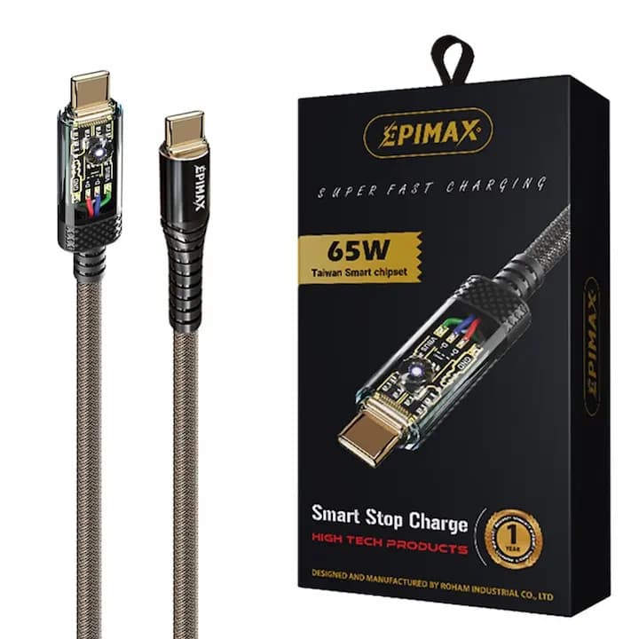 کابل شارژ دو سر تايپ سی EPIMAX EC-133