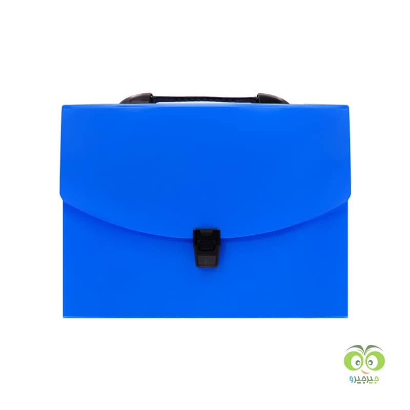 پوشه اکسپندینگ فایل قفل دار دسته دار پرگه رنگ ابی