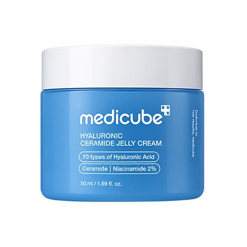 كرم ژلی آبرسان سراميد و هيالورونيك اسيد HYALURONIC مديكيوب 50 ميل — تصویر ۲