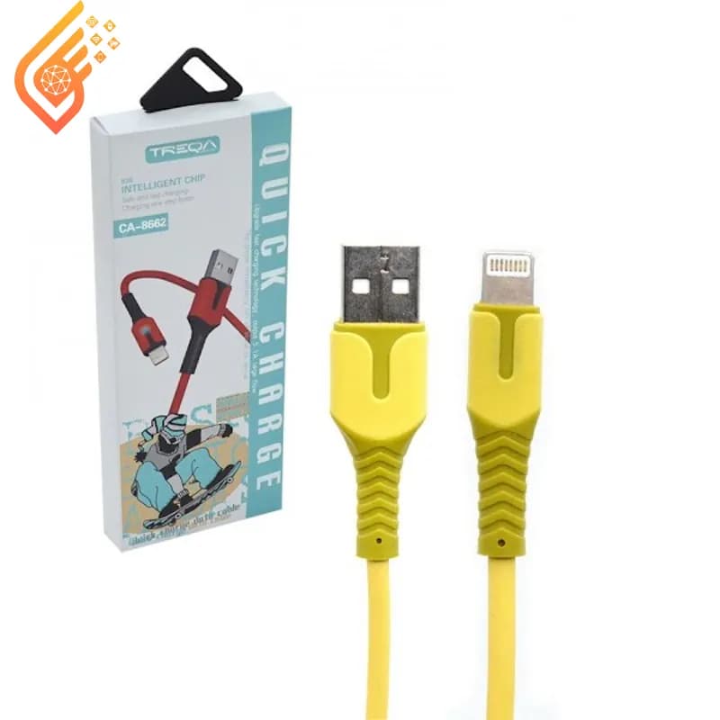 کابل آیفون لایتنینگ طول 1 متر 5 آمپر ترکا 25w مدل TREQA CA-8662 — تصویر ۲