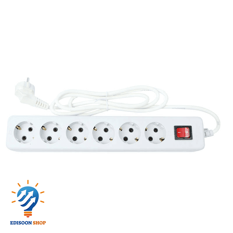 6 خانه ارتدار با کلید با کابل 5 متری پارت الکتریک