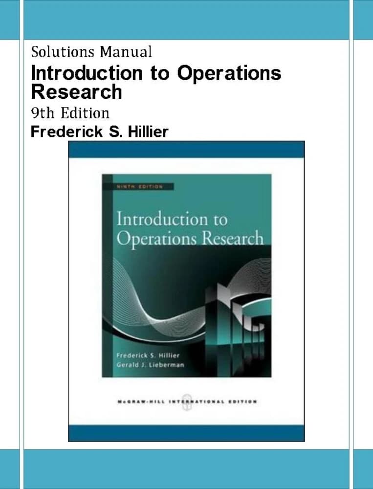 کتاب Introduction to Operation Research (مقدمه‌ای بر تحقیق در عملیات) نسخه انگلیسی PDF | فردریک هیلیر
