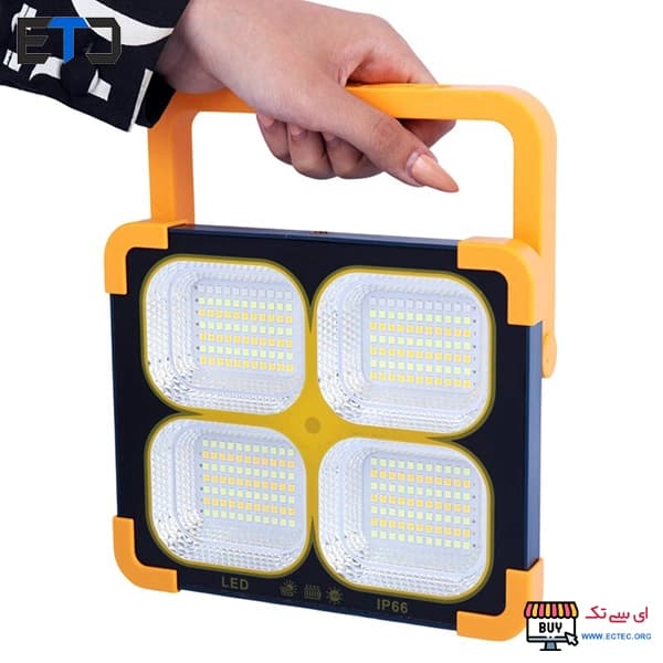 پروژکتور خورشیدی SOLAR شارژی و پاور بانک 1000 وات ضدآب — تصویر ۴