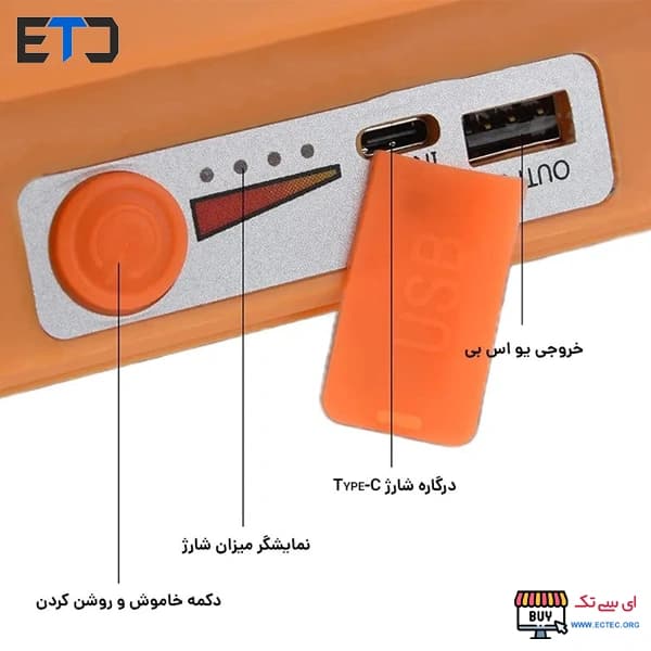 پروژکتور خورشیدی SOLAR شارژی و پاور بانک 1000 وات ضدآب — تصویر ۳