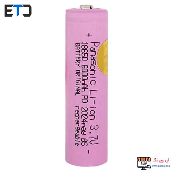 باتری لیتیوم یون 3.7v سایز 18650 6000mAh پاناسونیک Panasonic