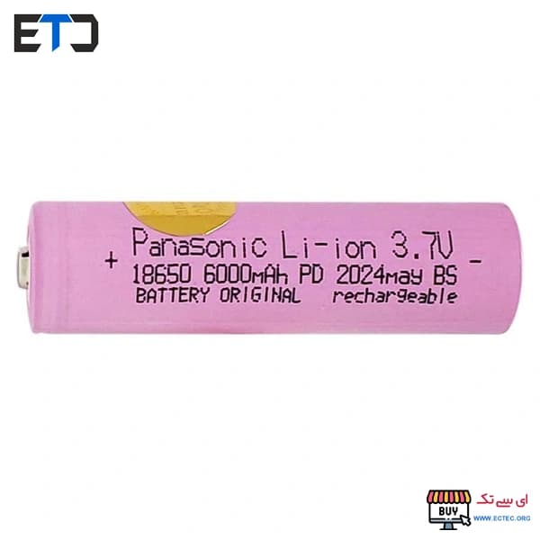 باتری لیتیوم یون 3.7v سایز 18650 6000mAh پاناسونیک Panasonic — تصویر ۲