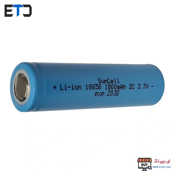 باتری لیتیوم یون 3.7v سایز 18650 2C-1800mAh سان سل SUNCELL — تصویر ۴