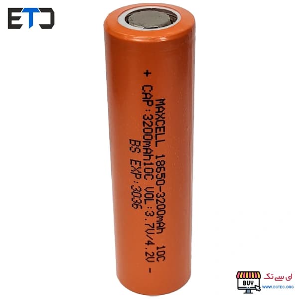 باتری لیتیوم یون 3.7v سایز 18650 10C-3200mAh مکسل maxcell