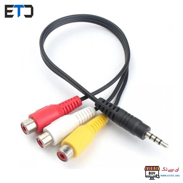 کابل 1 به 3 مدل AUX به RCA مادگی — تصویر ۲