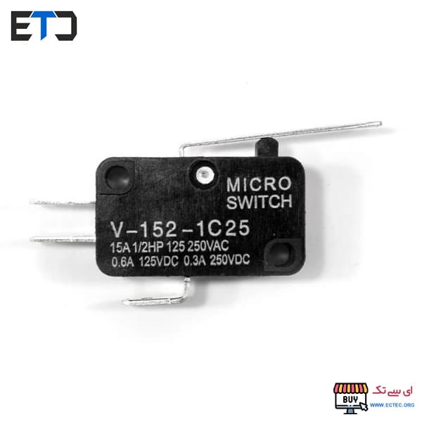 میکرو سوئیچ اهرم دار 15 آمپر دسته متوسط V-152-1C25 — تصویر ۳