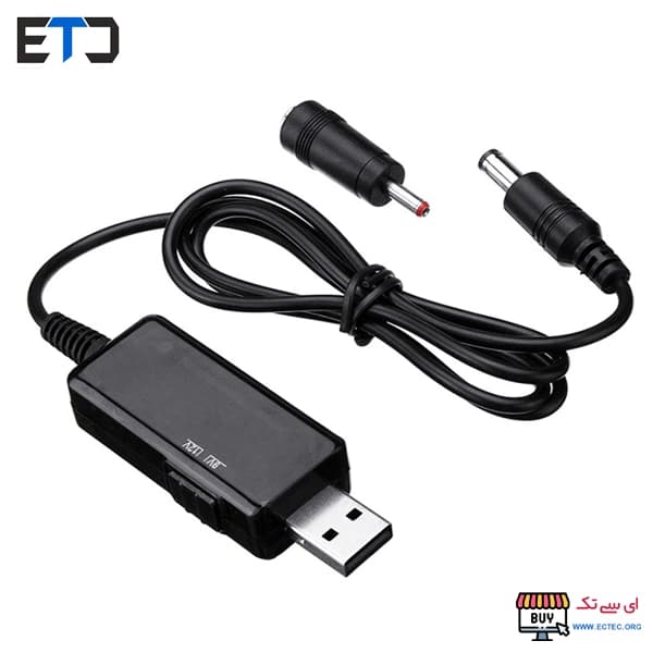 ماژول کابل تبدیل 5 ولت USB به 9 و 12 ولت DC