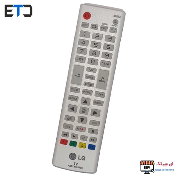 کنترل تلویزیون ال جی کوتاه LG 605 سفید شب نما — تصویر ۴