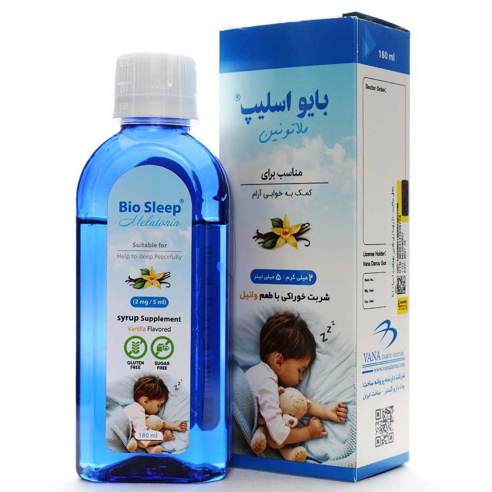 شربت ملاتونین بایو اسلیپ وانا دارو گستر — تصویر ۲
