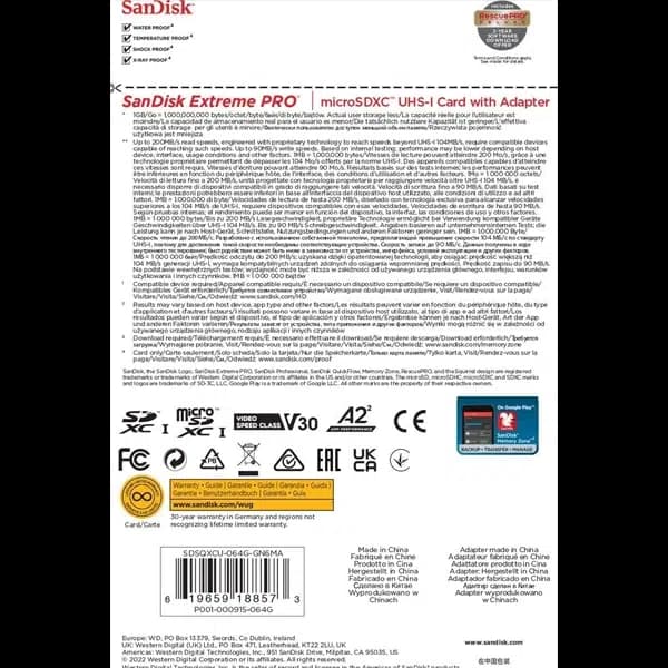 کارت حافظه سن دیسک مدل Extreme Pro ظرفیت 64GB — تصویر ۶