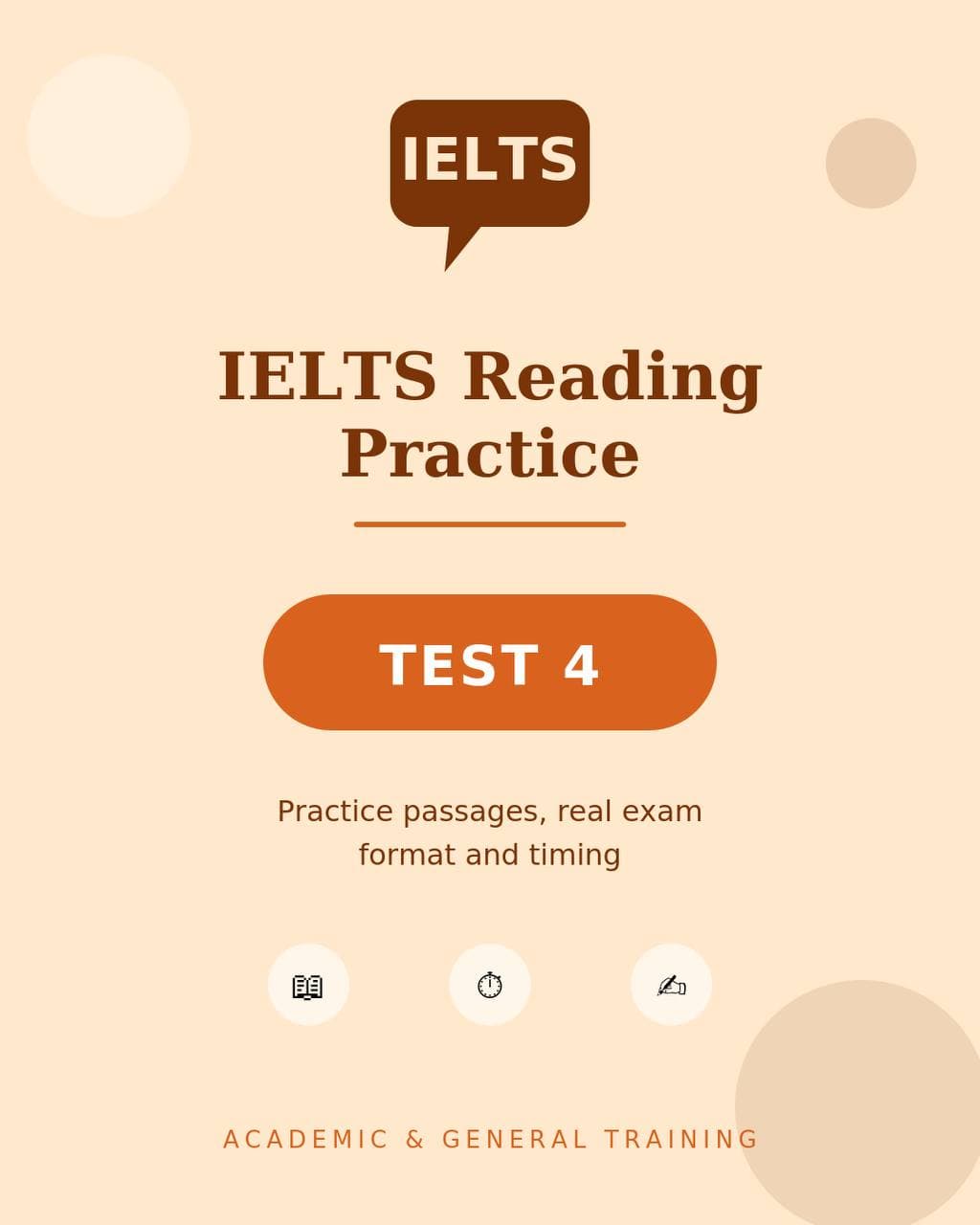 کتاب IELTS Reading Test 4 (آزمون ریدینگ آیلتس ۴) نسخه PDF انگلیسی