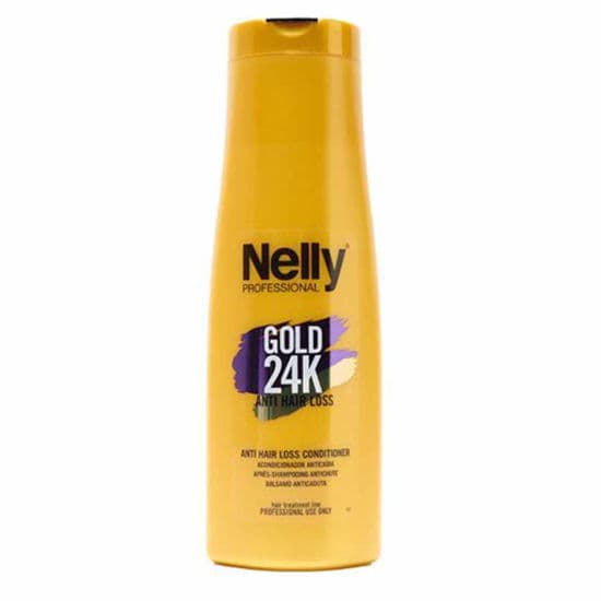 نرم‌کننده مو نلی پروفشنال NELLY GOLD 24K ANTI-HAIR LOSS 400 میل