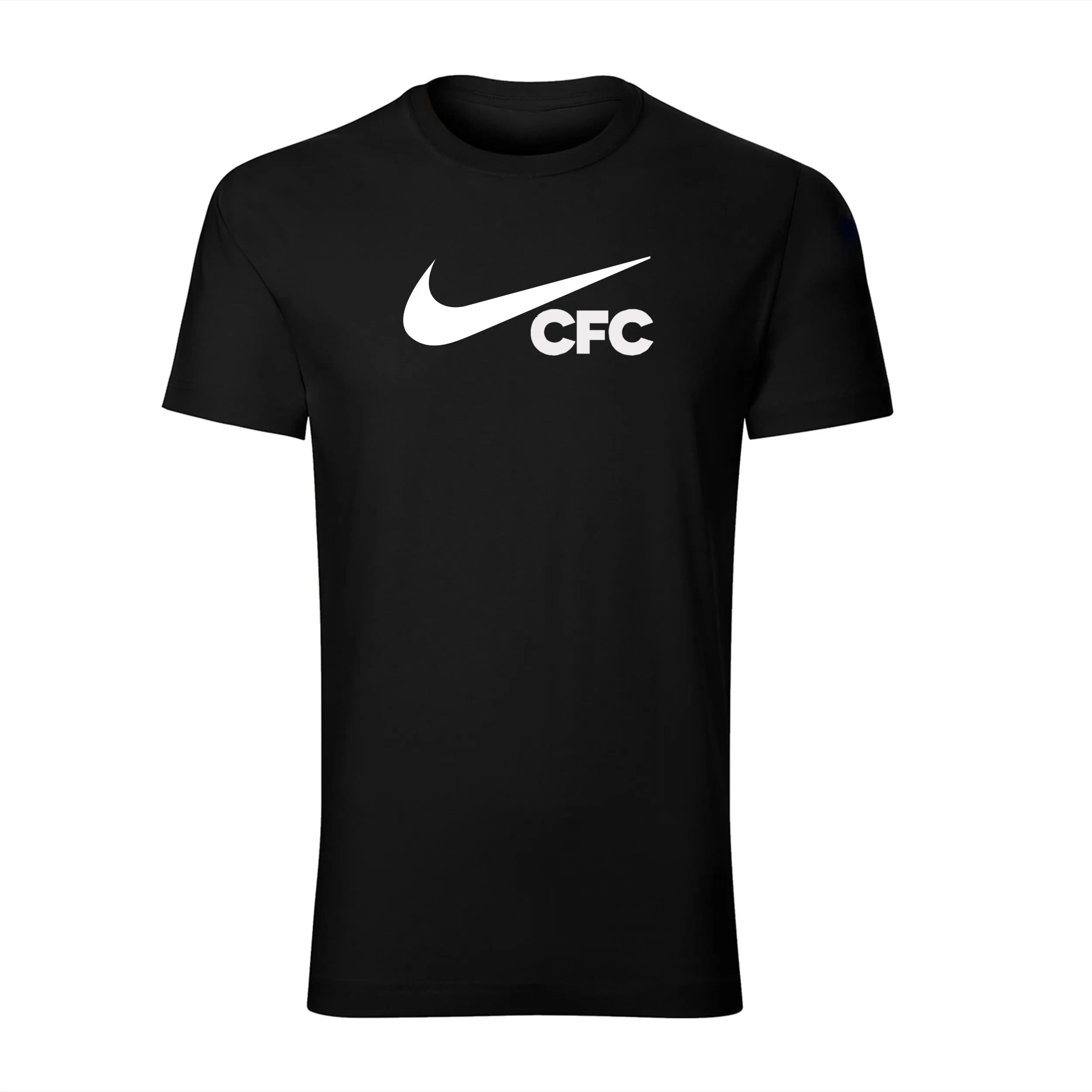 تیشرت آستین کوتاه مردانه یقه گرد طرح CFC مدل t 89789 مشکی چهارفصل — تصویر ۲