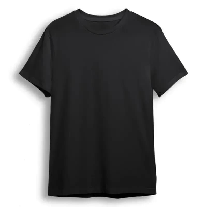 تی شرت آستین کوتاه مردانه مدل Sample کد K00 رنگ مشکی جنس پنبه و نخ یقه گرد طرح ساده — تصویر ۳