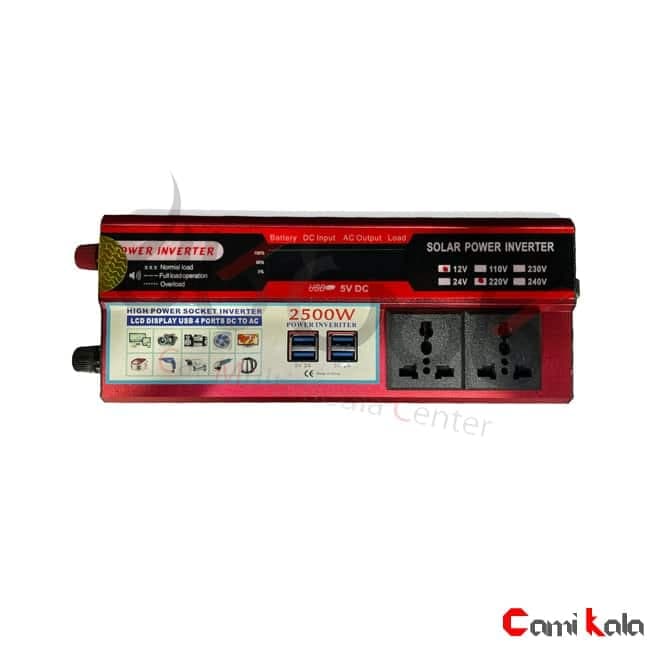 اینورتر برق خودرو 2500 وات صفحه دیجیتال Power Inverter — تصویر ۶