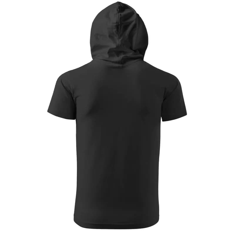 تی شرت کلاه دار مردانه یقه گرد آستین کوتاه نخ ساده روزمره اسپرت — تصویر ۳