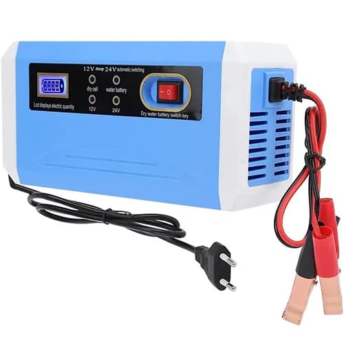 شارژر هوشمند باتری خودرو 10A-12/24V با صفحه LCD