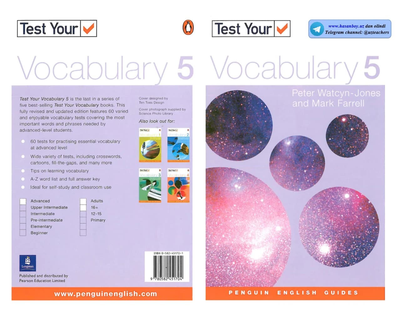 کتاب Test Your Vocabulary 5: Advanced (سنجش دایره واژگان ۵، سطح پیشرفته) نسخه انگلیسی PDF | پیتر واتسین-جونز و مارک فارل