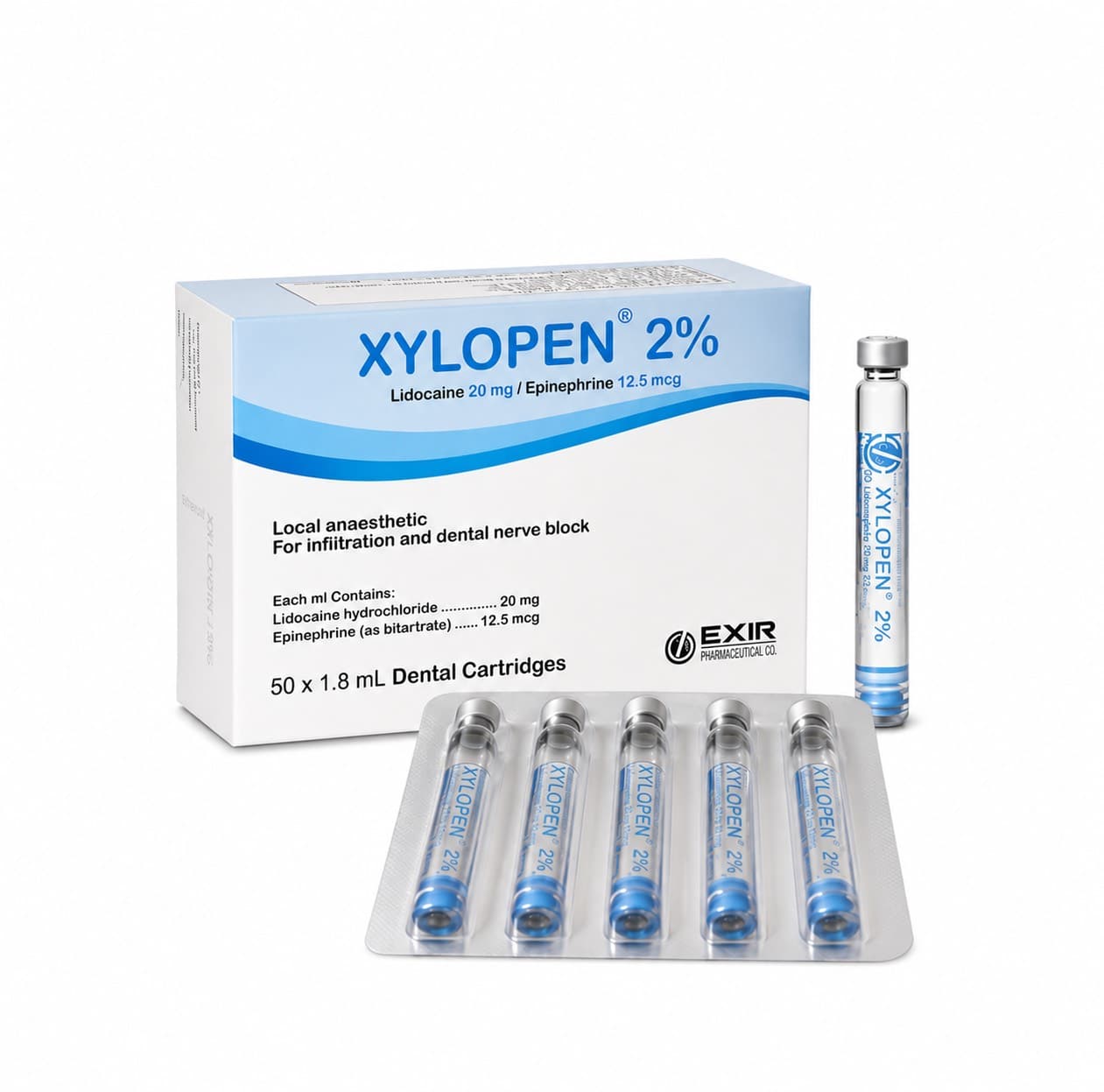کارپول بی حسی 2% زایلوپن- اکسیر ®XYLOPEN