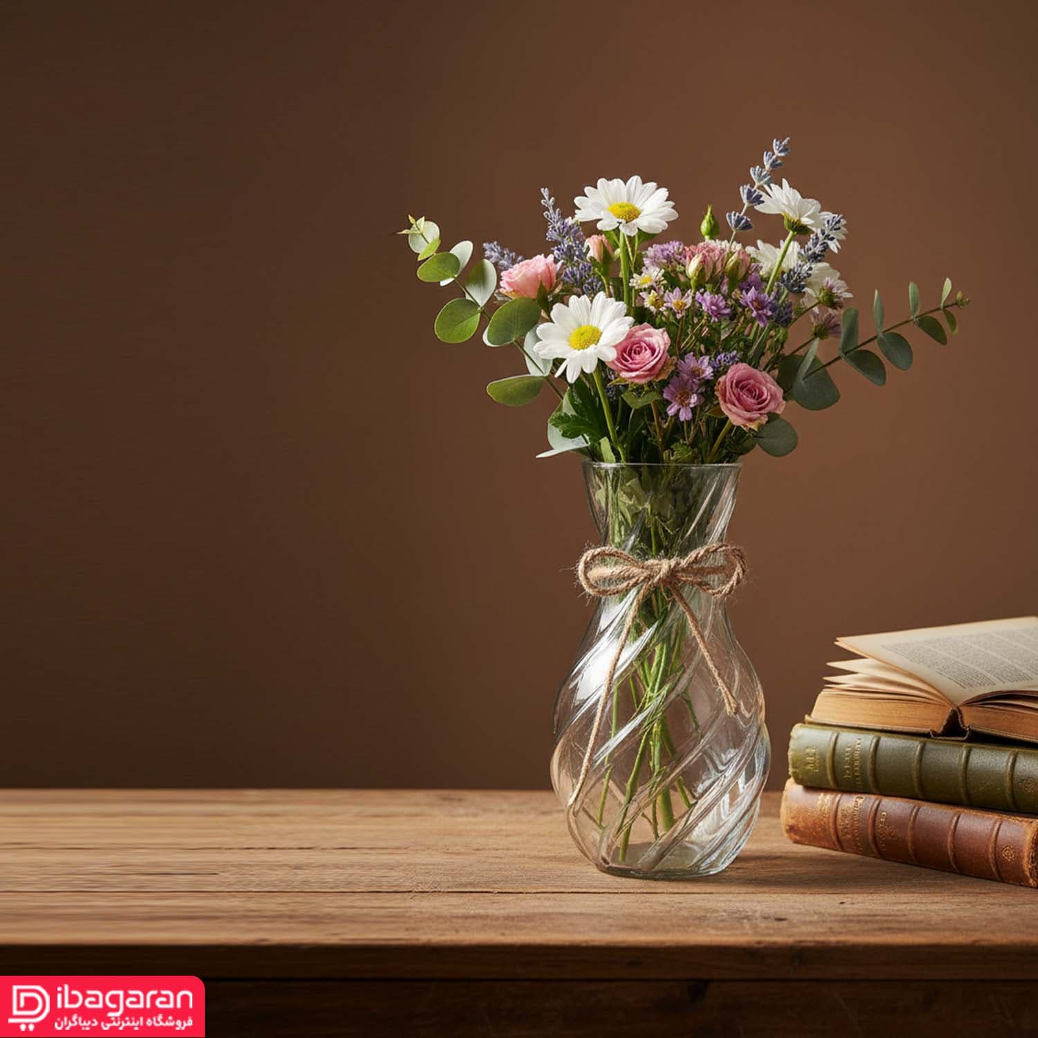 گلدان شیشه ای کهربا — تصویر ۲