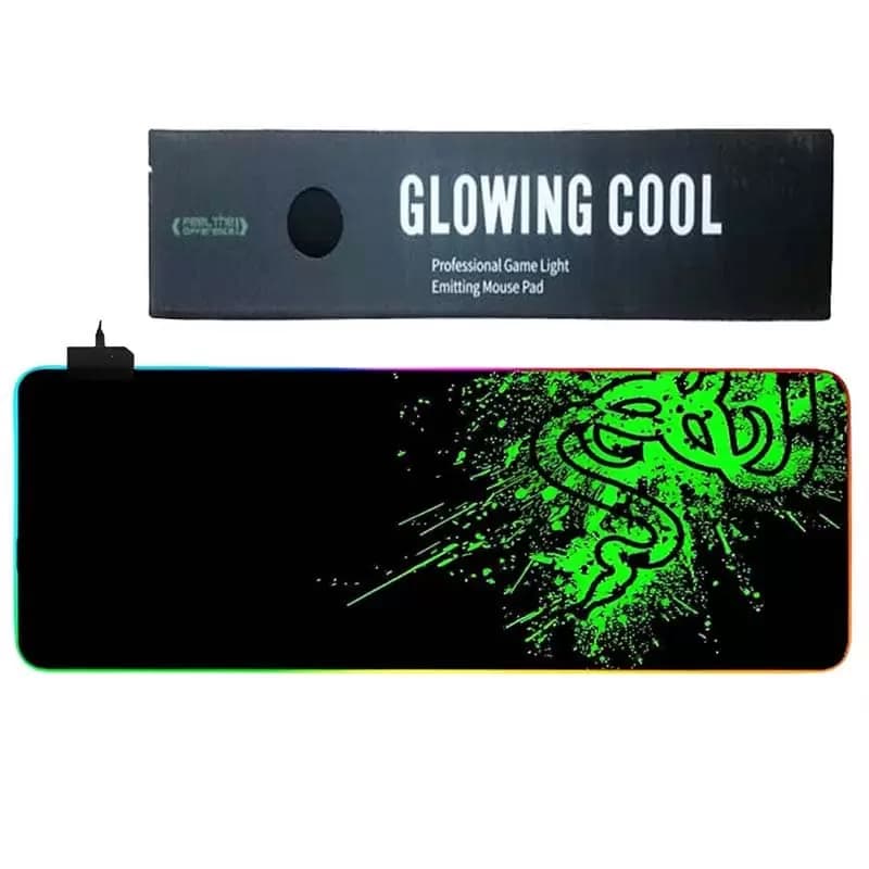 ماوس پد RGB مخصوص بازی 70X30 سانتی متر دور دوخت طرح RAZER — تصویر ۶