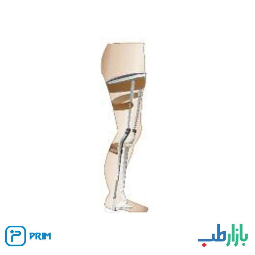 ست فلزی ارتوز زانو از فمور تا پا با مفصل دراپ لاک مدل D32A — تصویر ۴