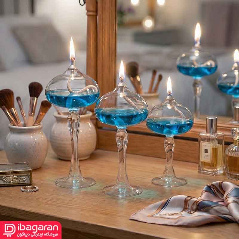 ست 3 عددی جاشمعی ماشروم ساده مدل 300055